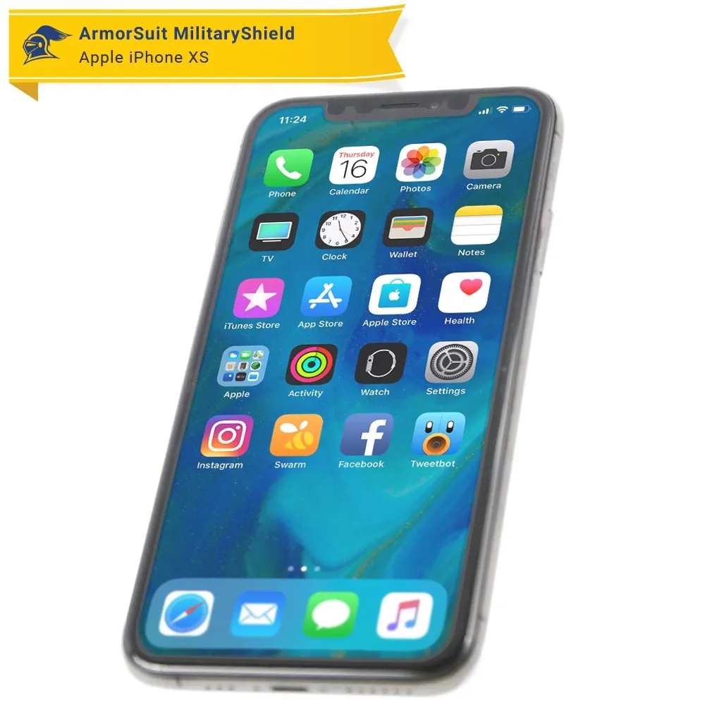 [2 Pack] Apple iPhone Xs Screen Protector Matte Case Friendly