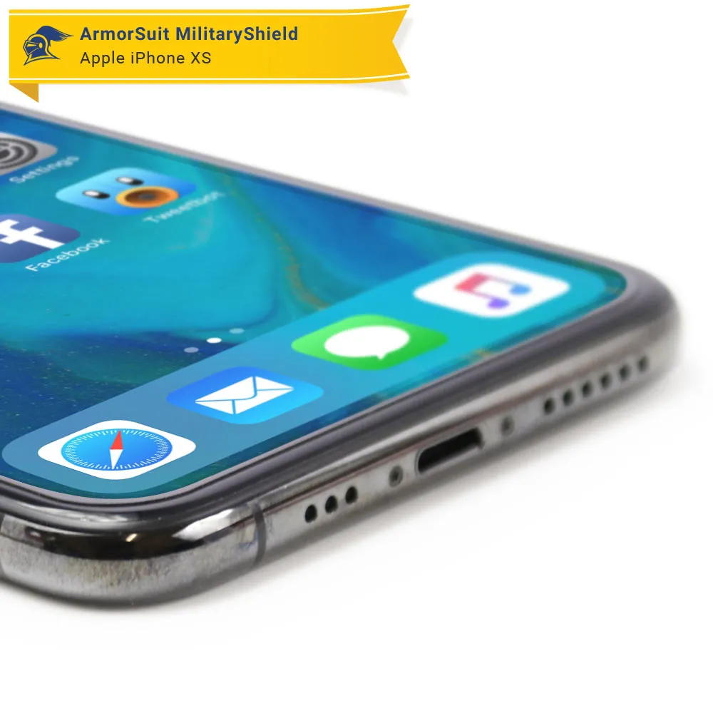[2 Pack] Apple iPhone Xs Screen Protector Matte Case Friendly