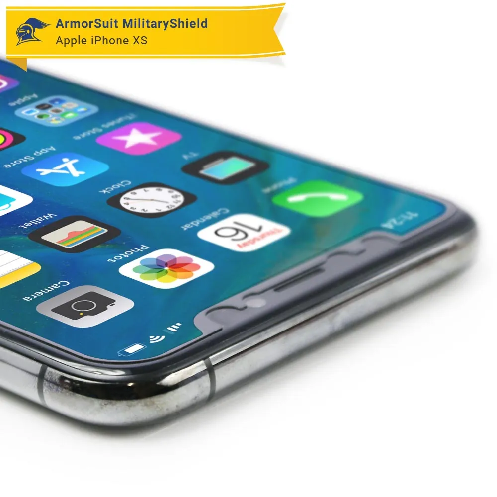 [2 Pack] Apple iPhone Xs Screen Protector Matte Case Friendly