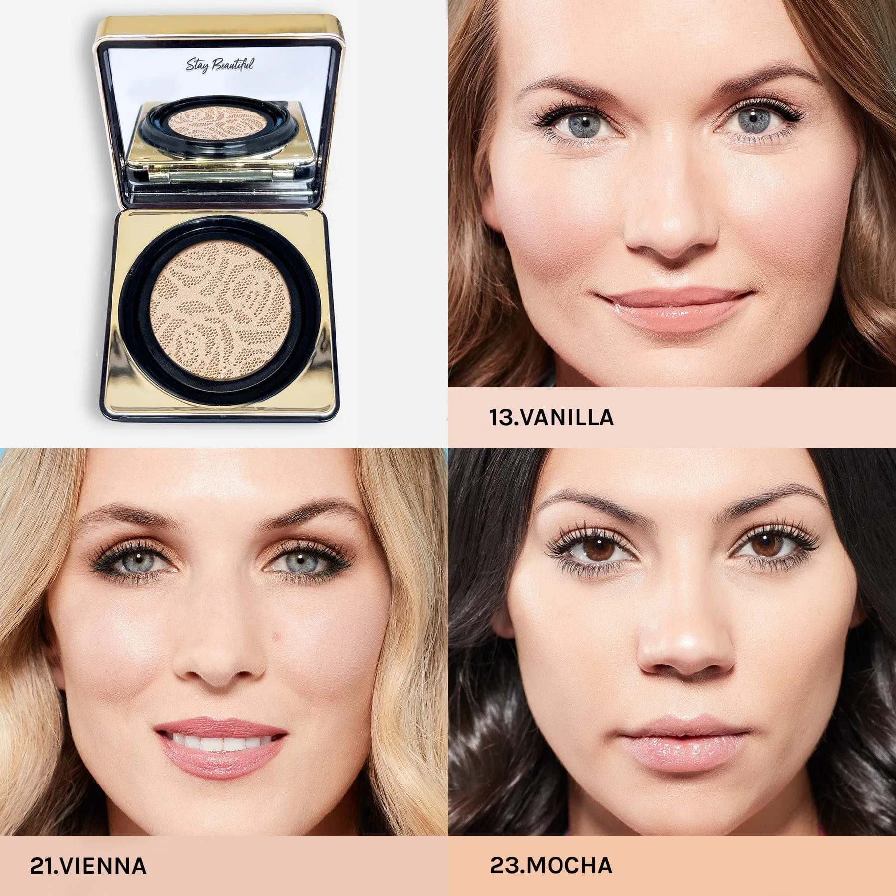 AU NEW SQUARE COMPACT REFILL 10 Collagen Cushion Compact Supreme Serum foundation REFILL