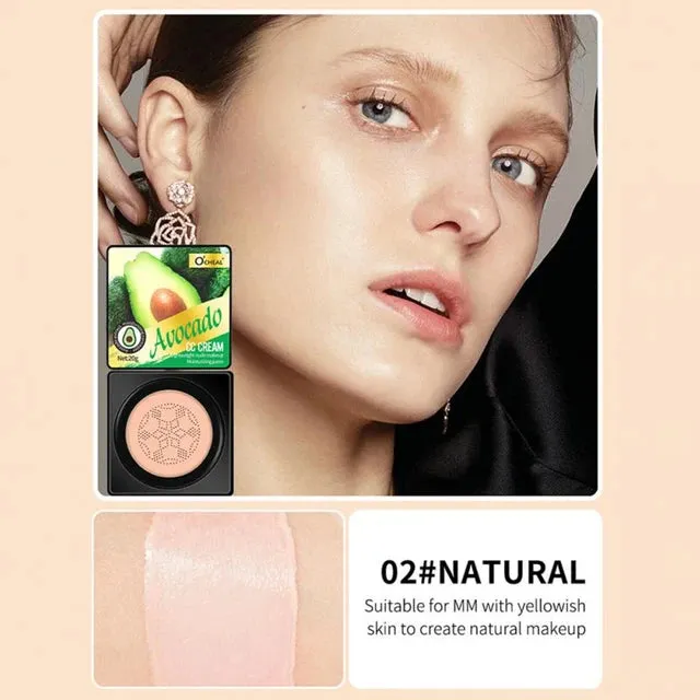 Avocado CC Cream Waterproof And Sweatproof Foundation Concealer Whitening Makeup Portable Korean Cosmetics