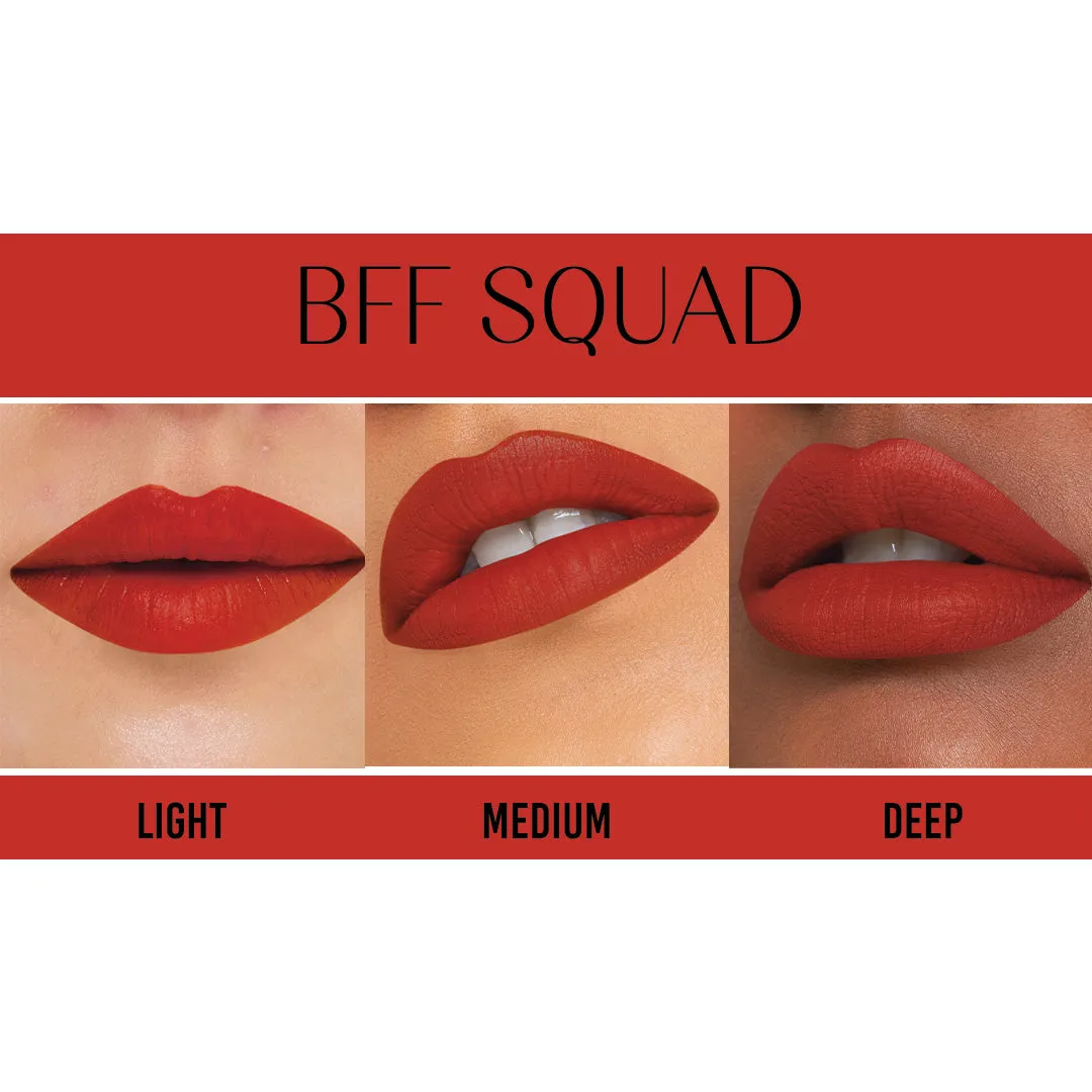 BFF Squad- Passport to Plump Lip Volumizing Matte Crayon  (Red) Transfer-proof
