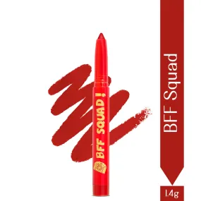 BFF Squad- Passport to Plump Lip Volumizing Matte Crayon  (Red) Transfer-proof
