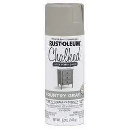 Chalked Spray Paint, Ultra Matte, Country Gray, 12-oz.