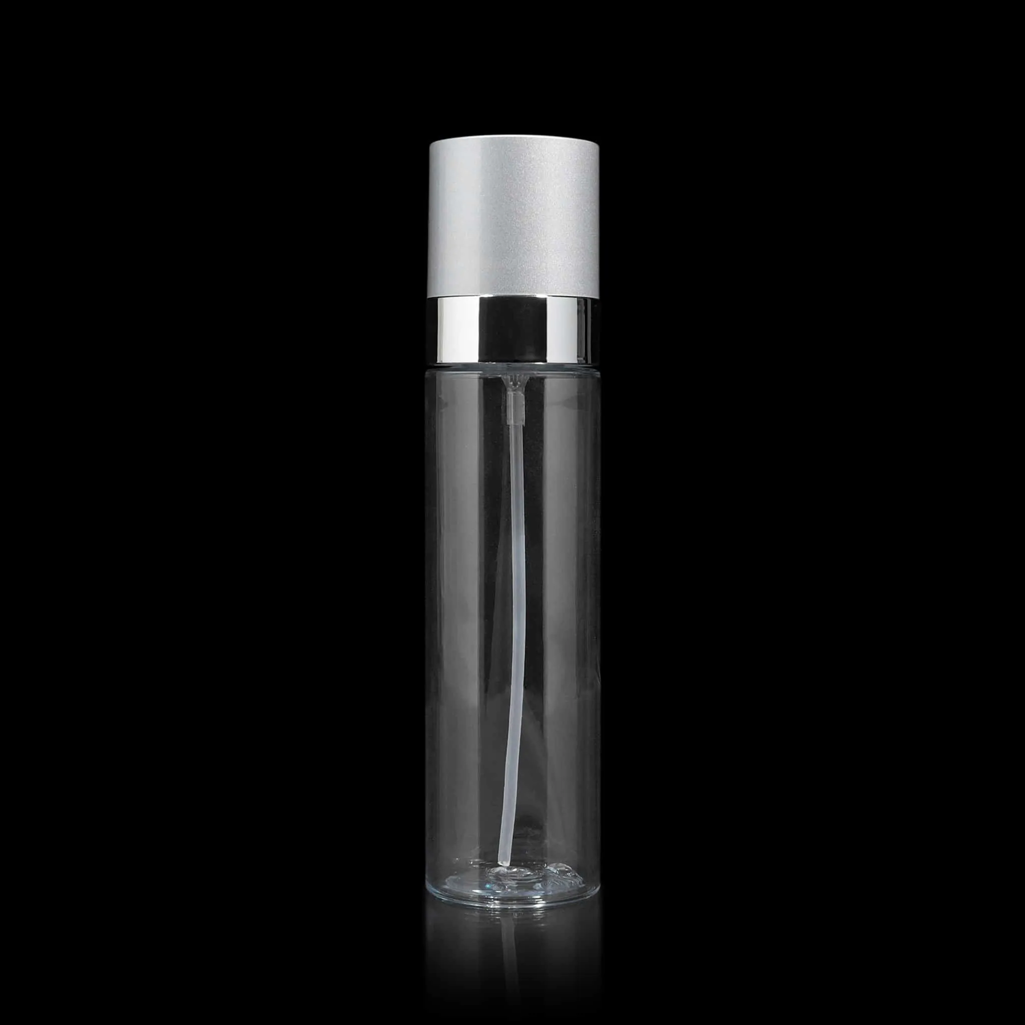 Cloud 100 ML Fine Mist Spray Bottle Clear with Matte Silver Cap