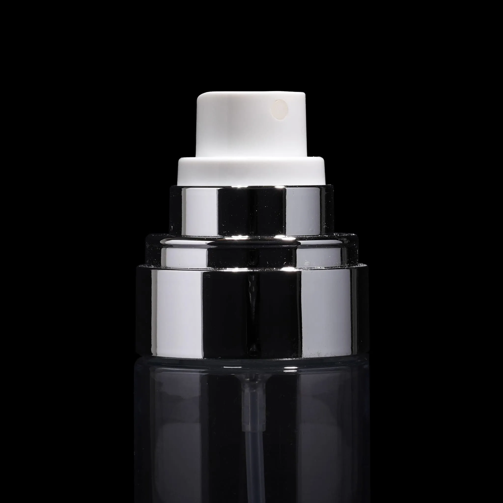 Cloud 100 ML Fine Mist Spray Bottle Clear with Matte Silver Cap