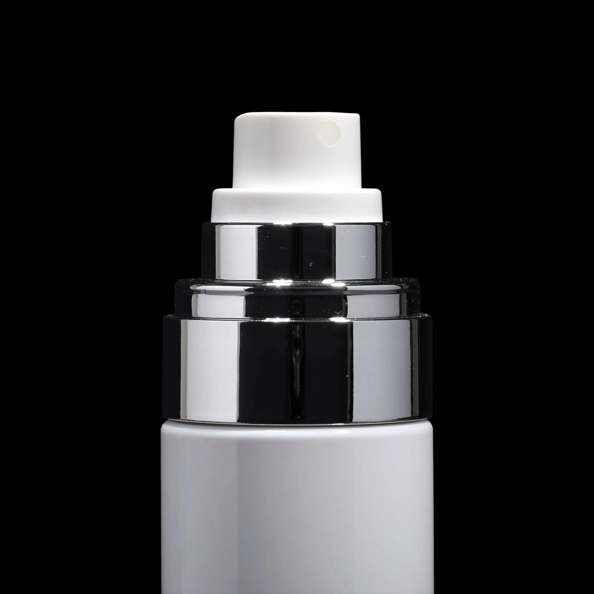 Cloud 100 ML Fine Mist Spray Bottle White with Matte Silver Cap