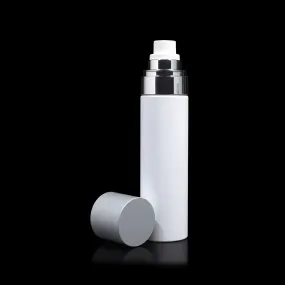 Cloud 100 ML Fine Mist Spray Bottle White with Matte Silver Cap