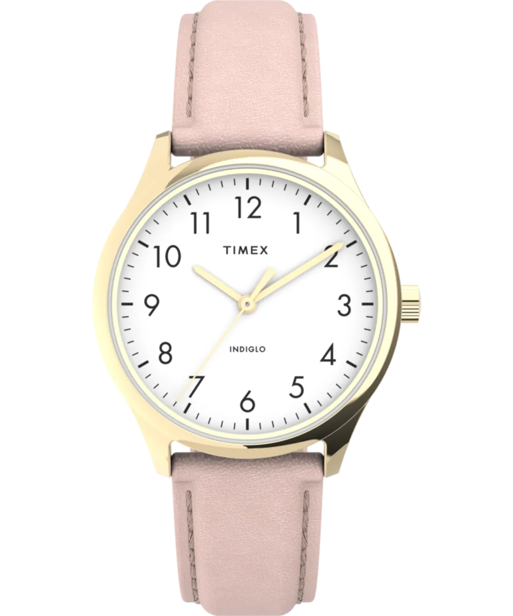 Easy Reader® 32mm Leather Strap Watch
