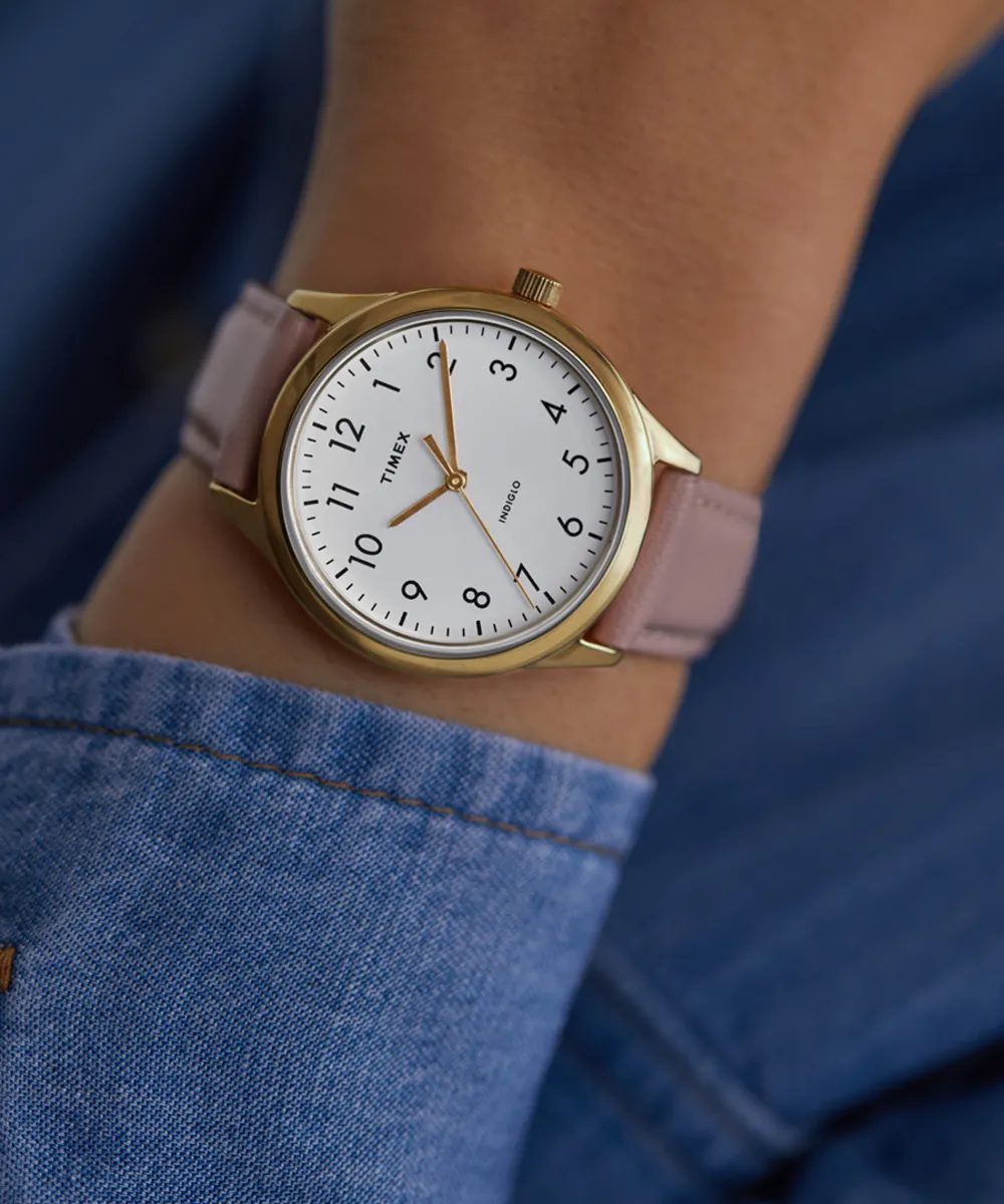 Easy Reader® 32mm Leather Strap Watch