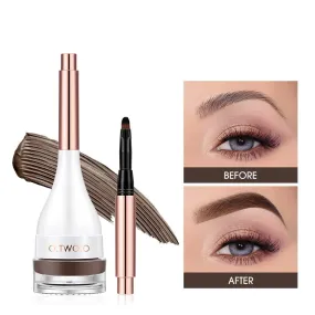 Eyebrow Brow Mascara Natural Waterproof Long Lasting Creamy Brow Gel with Brush