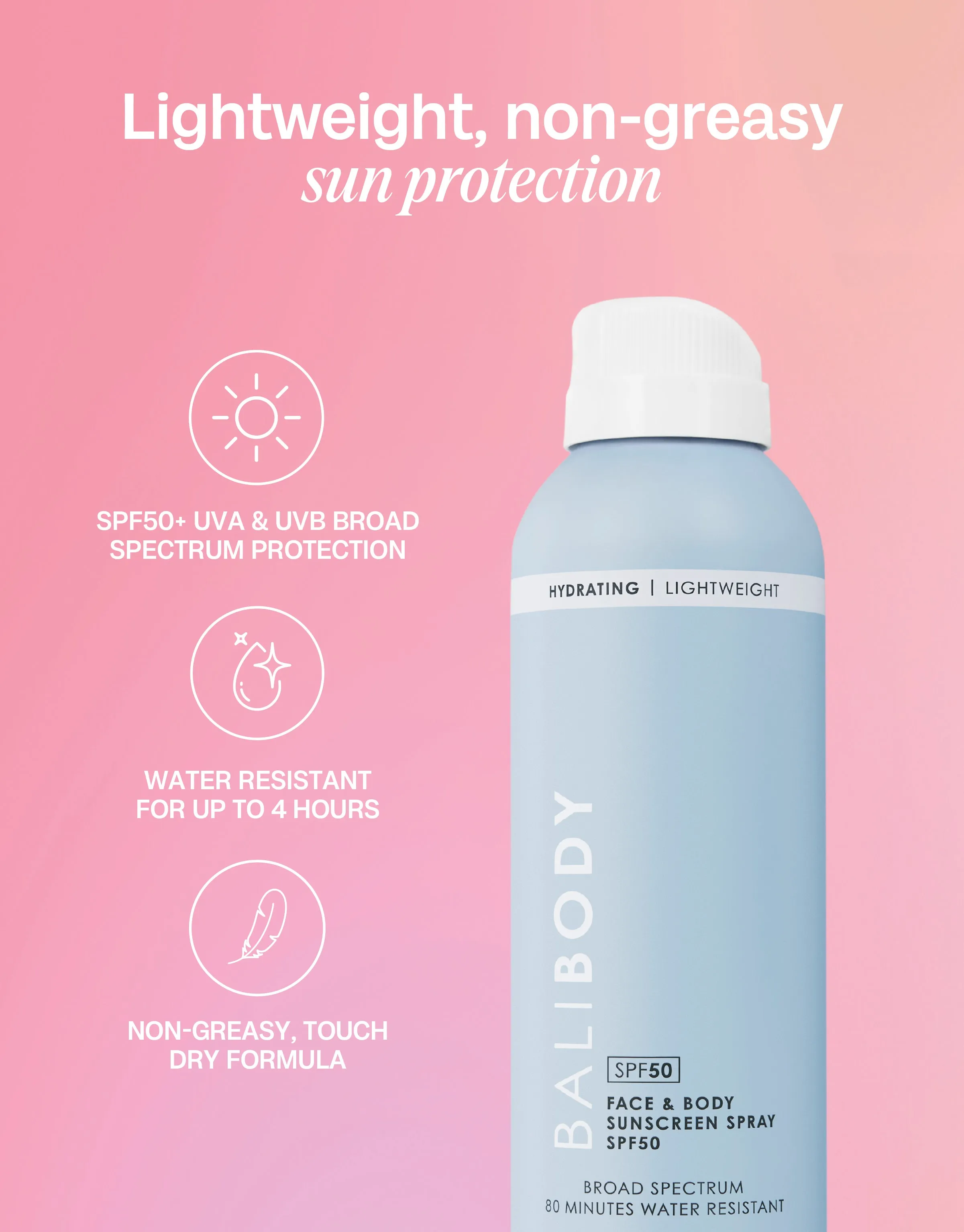 Face & Body Sunscreen Spray SPF50 