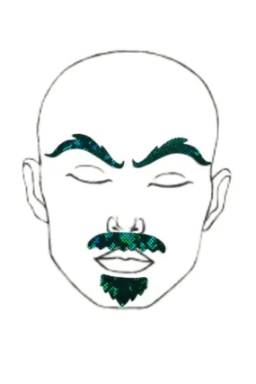 Green "Rugged" Facial Fashion Kit