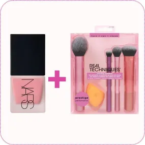 Hot Deal - Nars - Liquid Blush Orgasm - 15ml   Real Techniques - Everyday Essentials Set