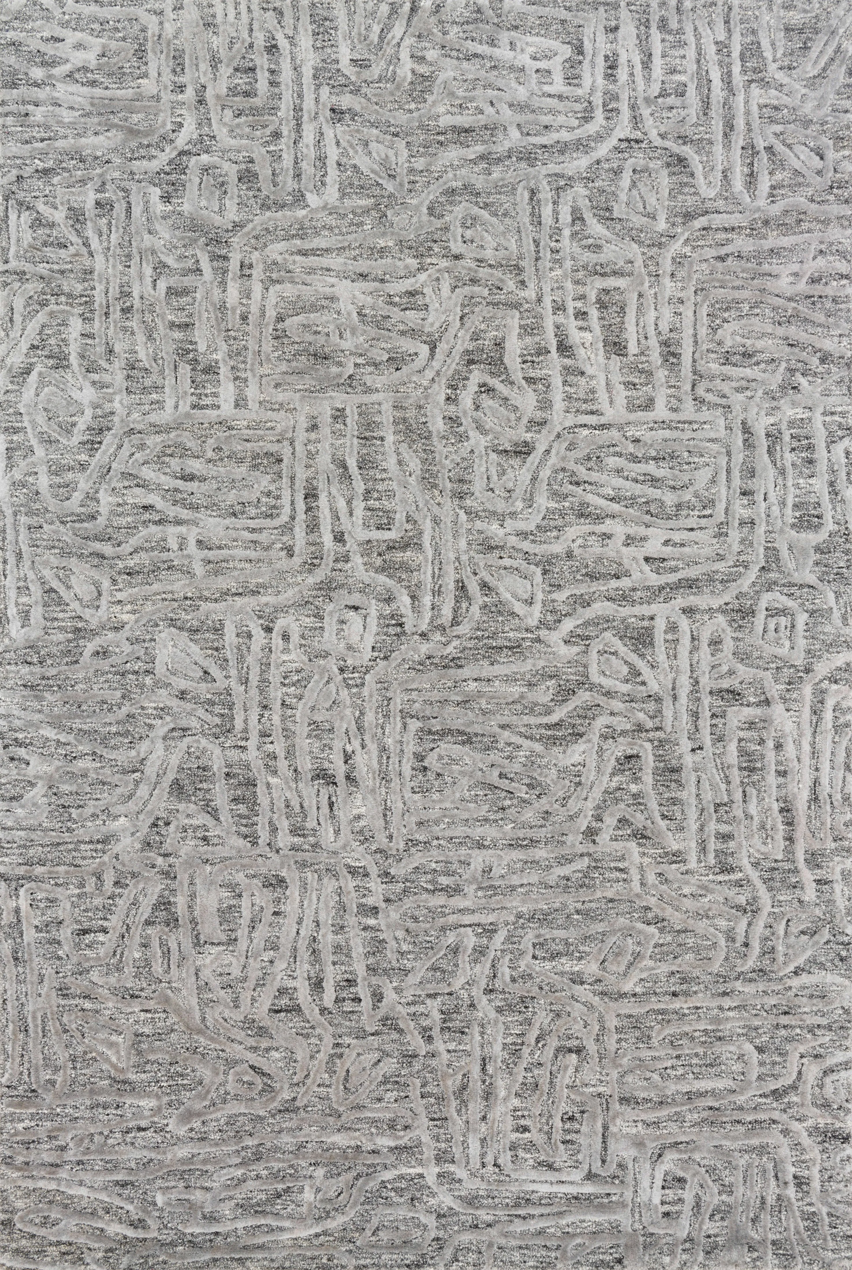 Juneau Rug in Grey & Grey