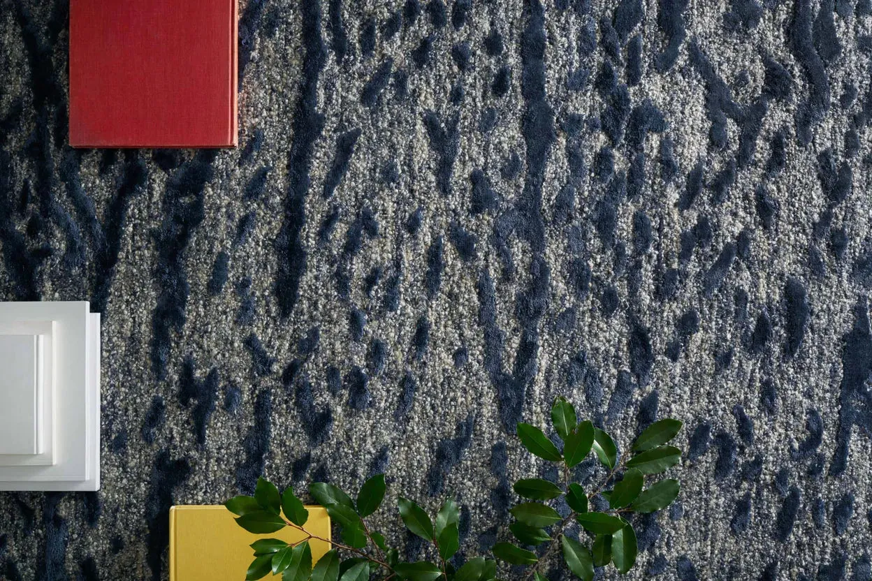Juneau Rug in Steel & Blue