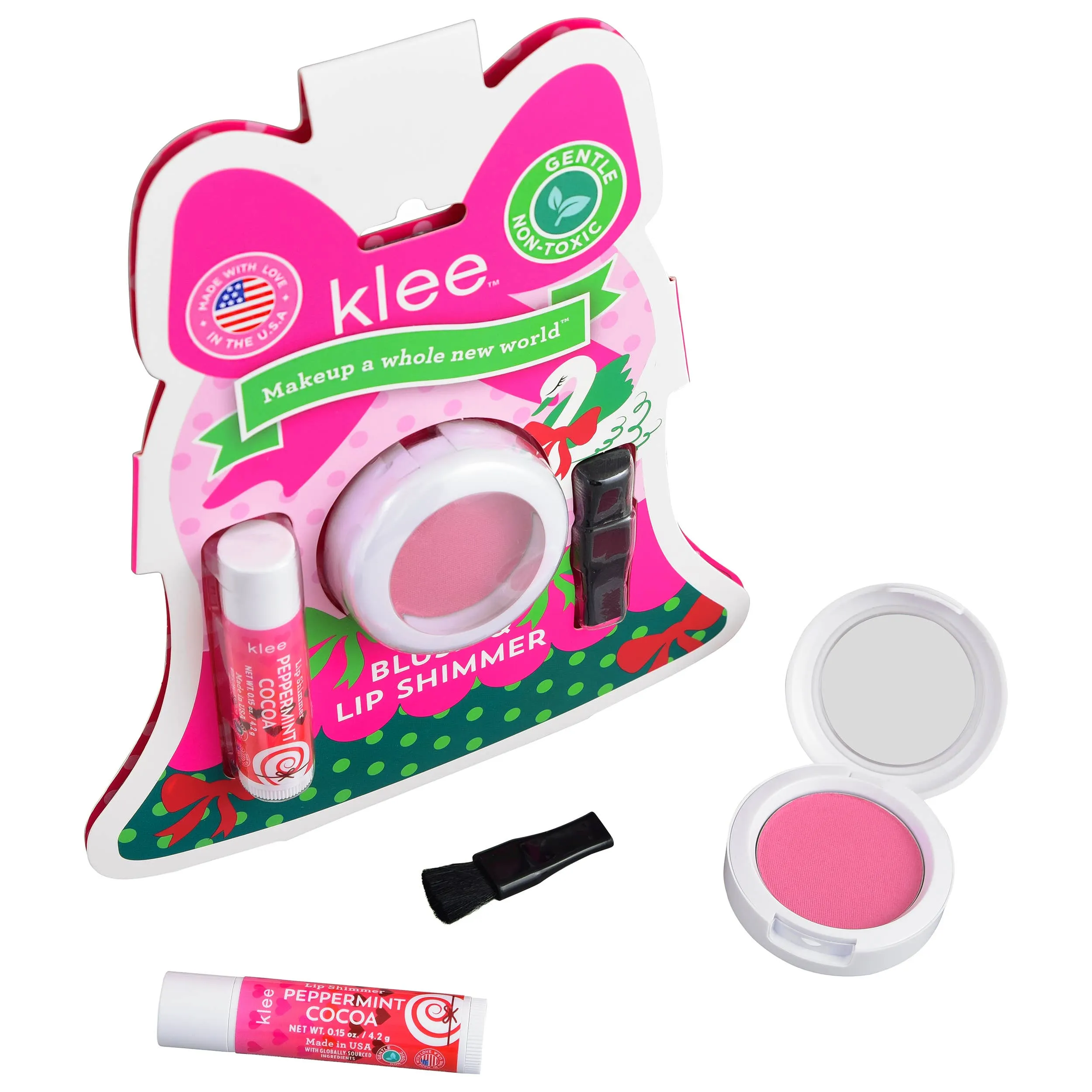 KLE Holiday Blush and Lip Shimmer Set in Tinsel Dream