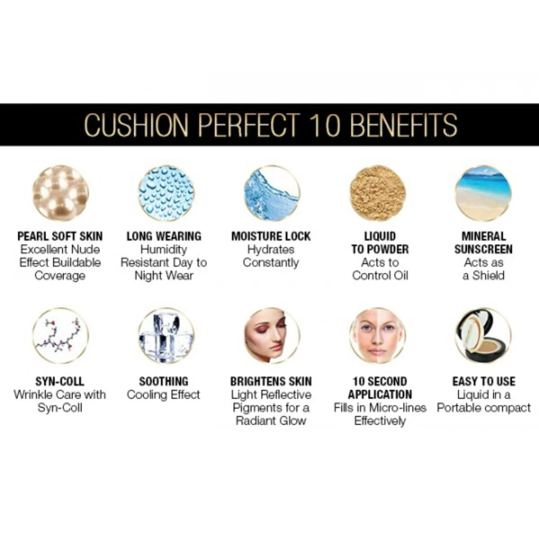 LAST STOCKS  10 Collagen Cushion Compact Foundation- Winner Best Foundation