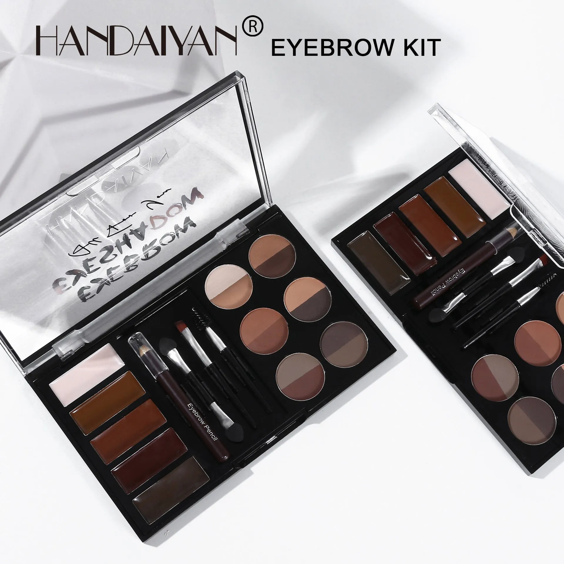 MA552 - Professional Eyebrow Powder Eyebrow Gel Eye Brow Pen Brush Stencil Set