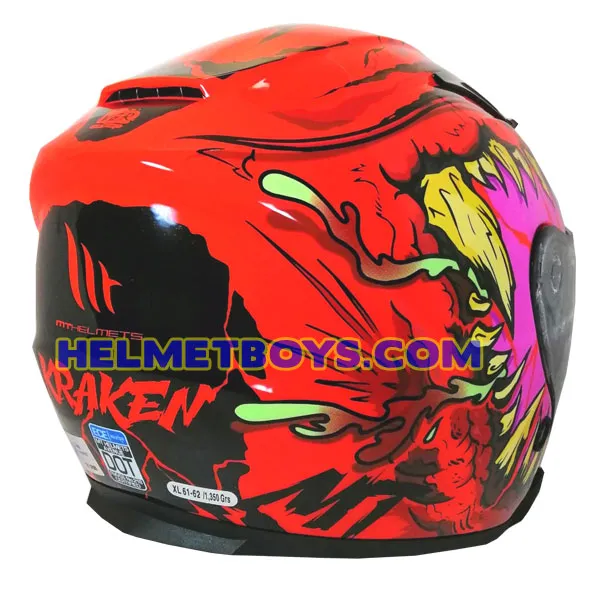 MT Motorcycle Sunvisor Helmet A5 KRAKEN PINK