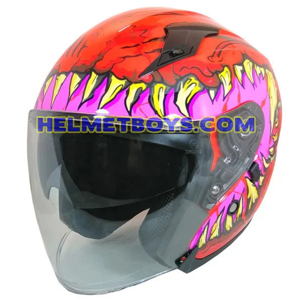 MT Motorcycle Sunvisor Helmet A5 KRAKEN PINK