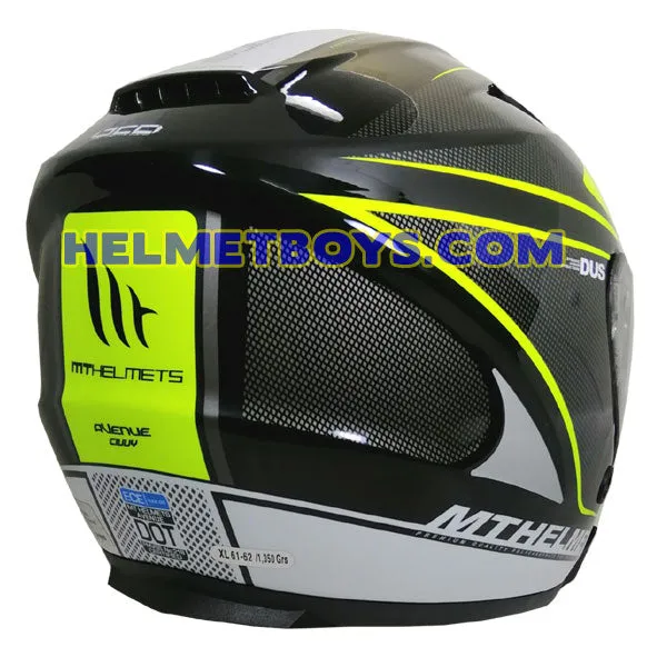 MT Motorcycle Sunvisor Helmet D3 YELLOW