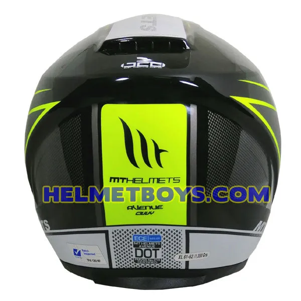 MT Motorcycle Sunvisor Helmet D3 YELLOW