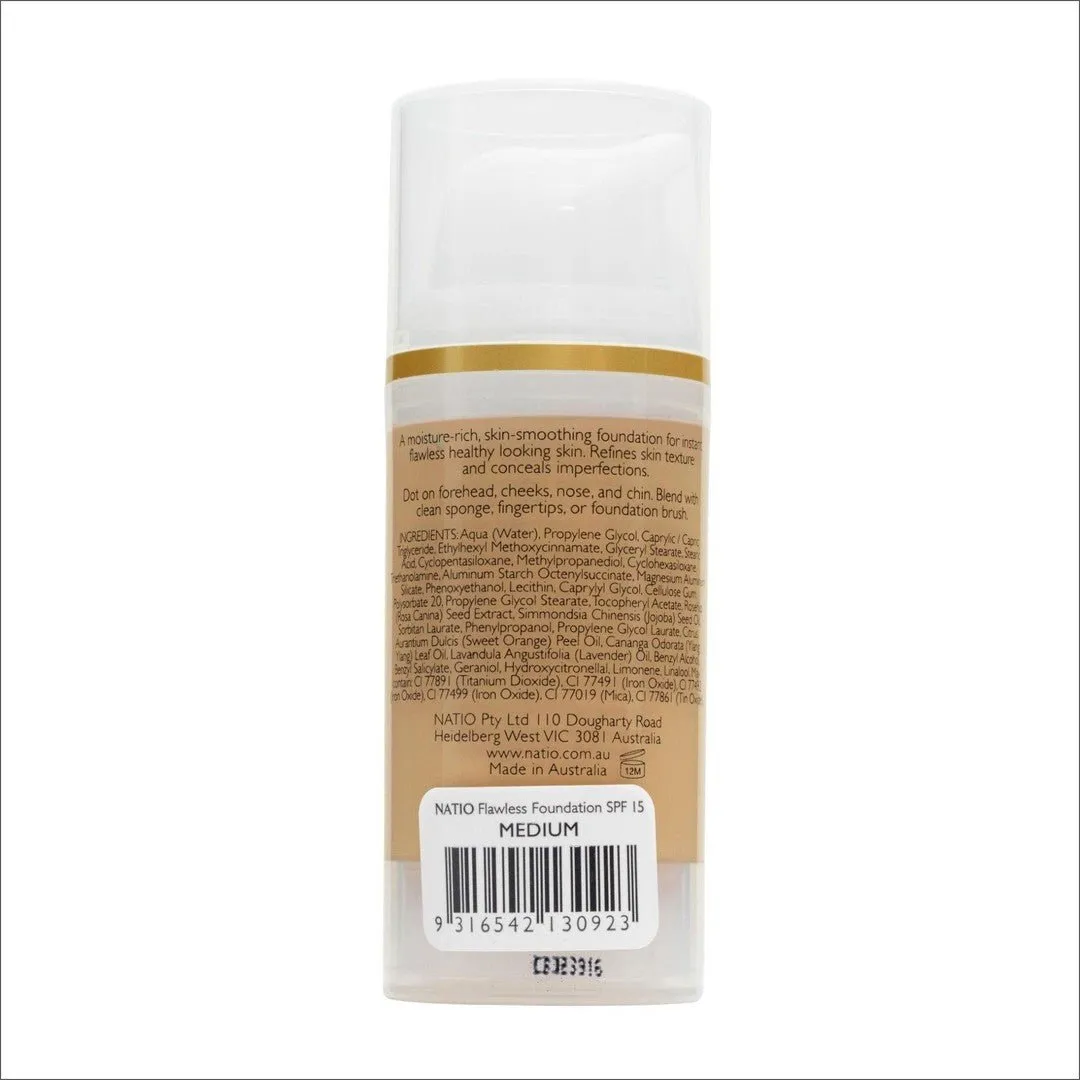Natio Flawless Foundation SPF 15 Medium 30ml