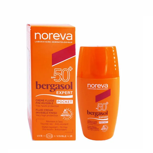 Noreva - Bergasol Expert Fluid Cream Invisible Finish Pocket SPF 50 