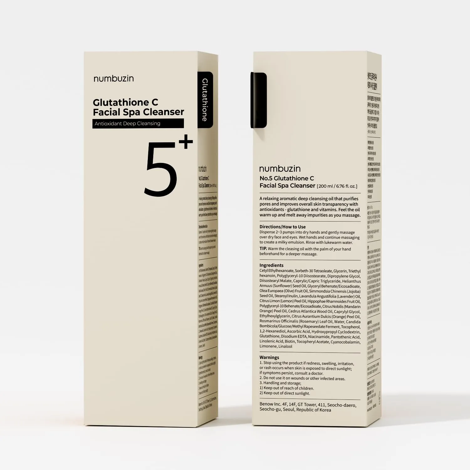 NUMBUZIN No.5  Glutathione C Facial Spa Cleanser