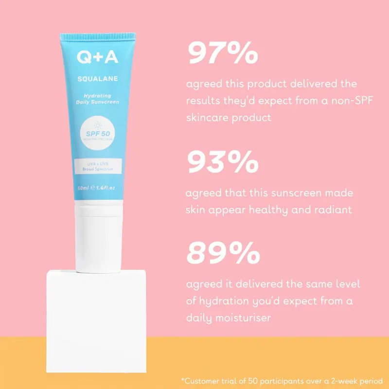 Q A Squalane Hydrating Face Sunscreen SPF 50