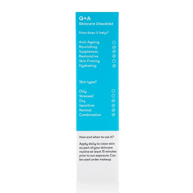 Q A Squalane Hydrating Face Sunscreen SPF 50