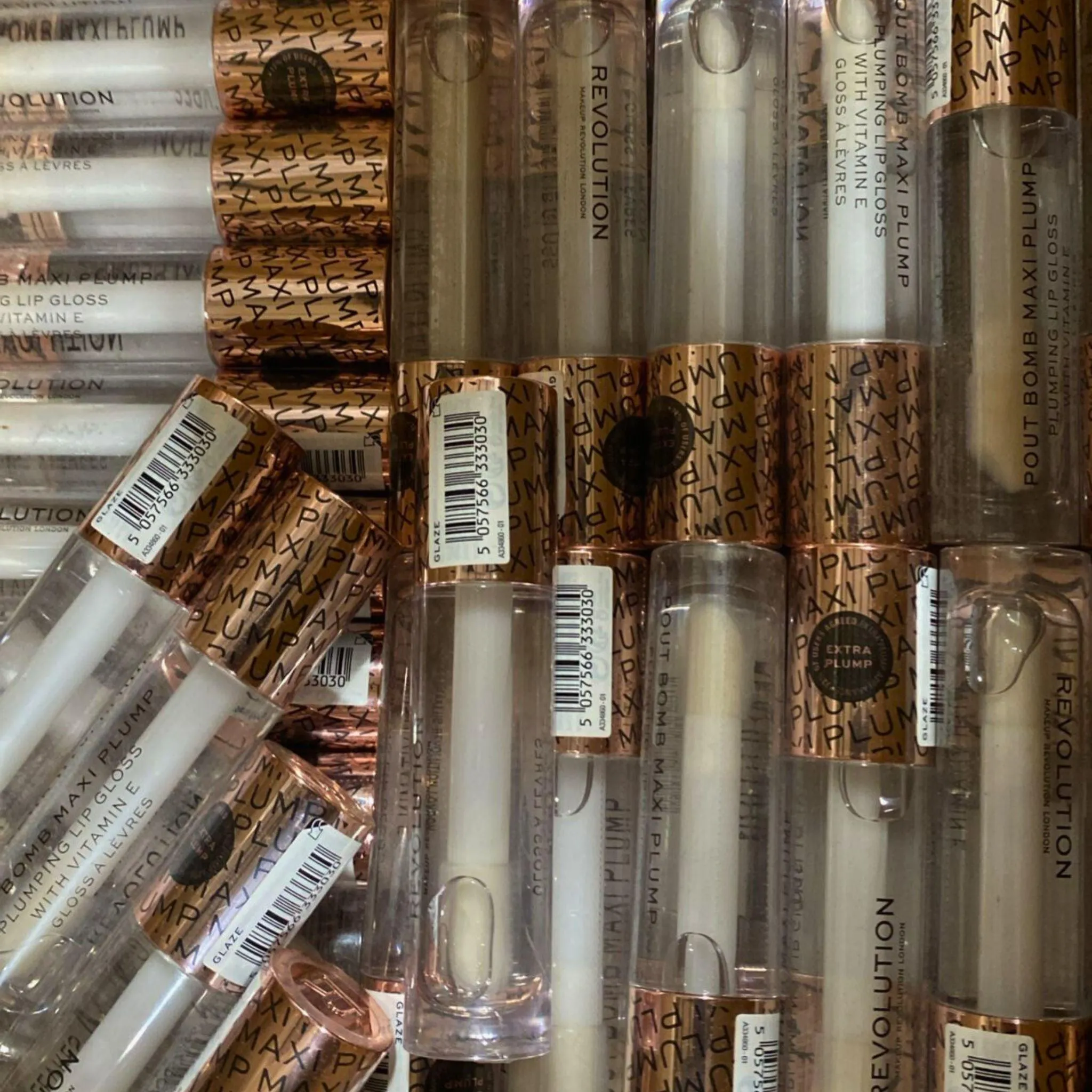 Revolution Pout Bomb Maxi Plump Plumping Lip Gloss 0.28oz (50 Pcs Lot)