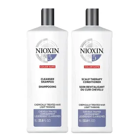 SEASONAL NIOXIN 3D CARE SYSTEM 5 - FOR CHEMICALLY TREATED HAIR WITH LIGHT THINNING 1L DUO