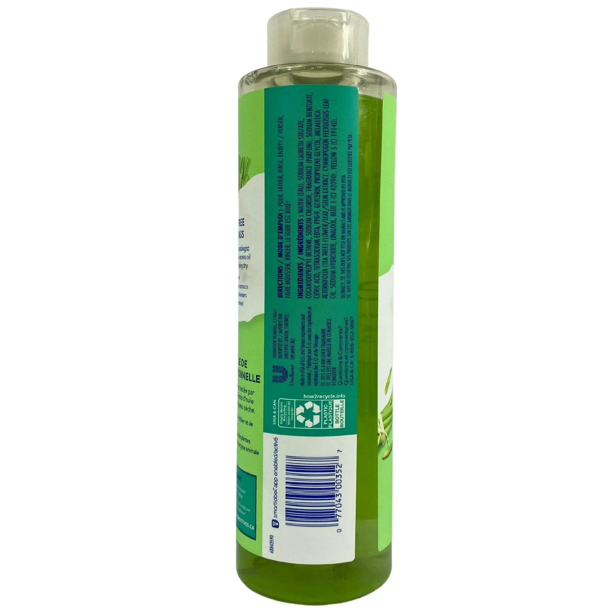 ST.Ives Purifying Body Wash Tea Tree & Lemongrass Plant Based Cleansers 22OZ (48 Pcs Lot)