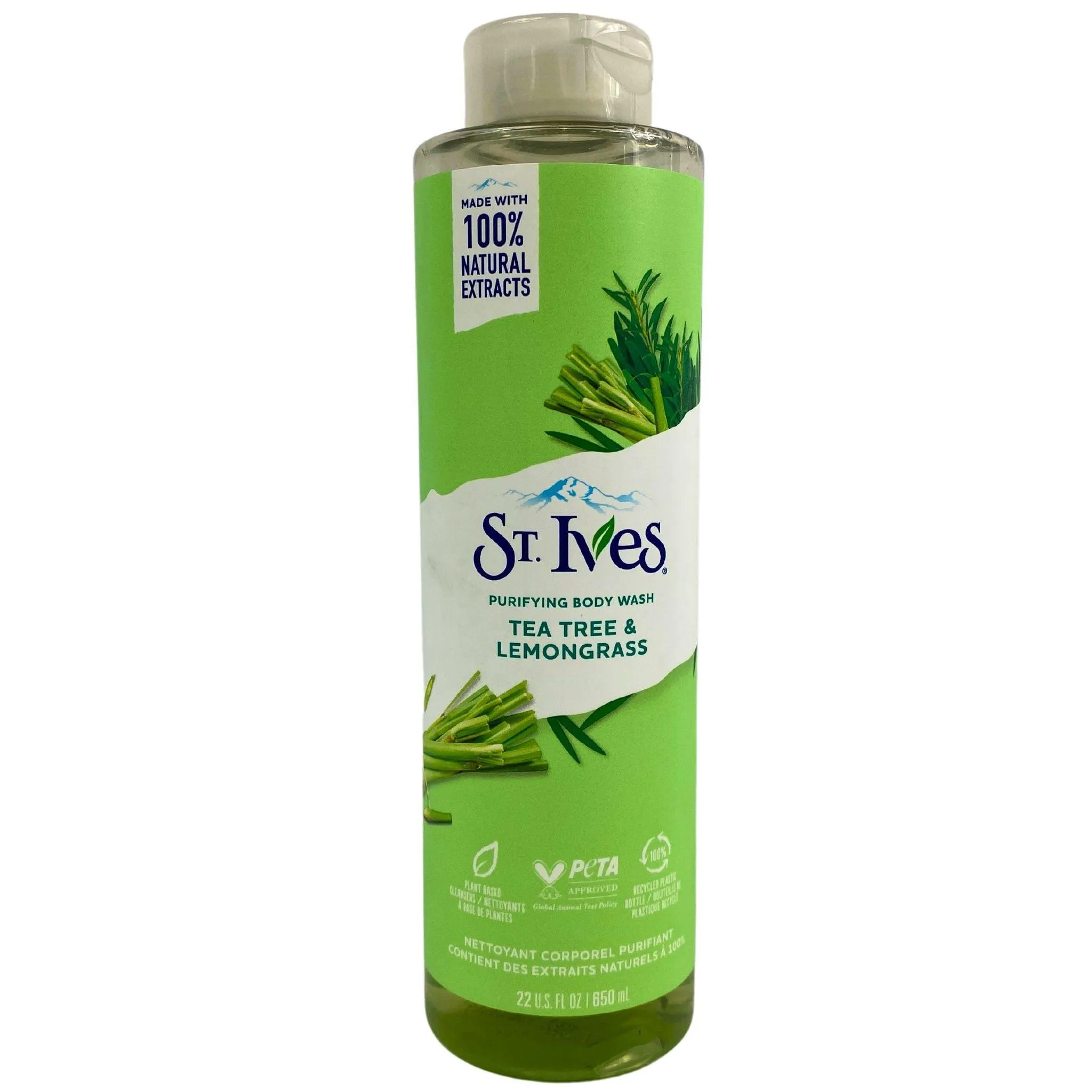 ST.Ives Purifying Body Wash Tea Tree & Lemongrass Plant Based Cleansers 22OZ (48 Pcs Lot)