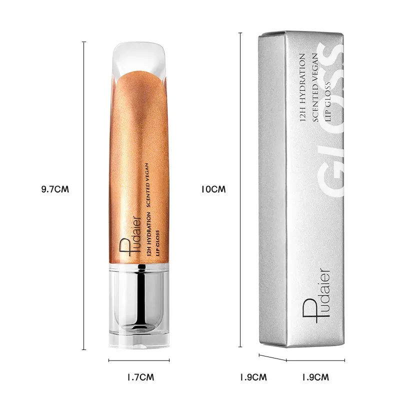 Toleet-Christmas/Thanksgiving Gift Winter Makeup Ideas Pearlescent Glitter Plumping Lip Gloss Mirror Jelly Moisturizing Liquid Lipstick Clear Mermaid Pink Sexy Lip Tint Lips Cosmetics