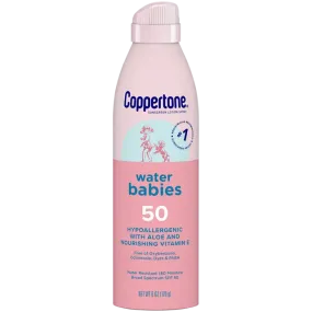 Water Babies Hypoallergenic With Aloe And Nourishing Vitamin E SPF 50 6 OZ